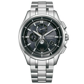 シチズン腕時計ソーラー電波時計アテッサダイレクトフライトムーンフェイズ BY1001-66E