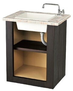 【受注生産品:納期ご確認ください】ガーデンシンク ショートタイプモ・エット シャーベット ホース接続仕様屋外用シンク アウトドアキッチン※天板部の蛇口は別売り◆送料無料