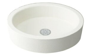 水栓パン ラウンドパン W520×D430×H135mm水受けポット 屋外用立水栓◆送料無料