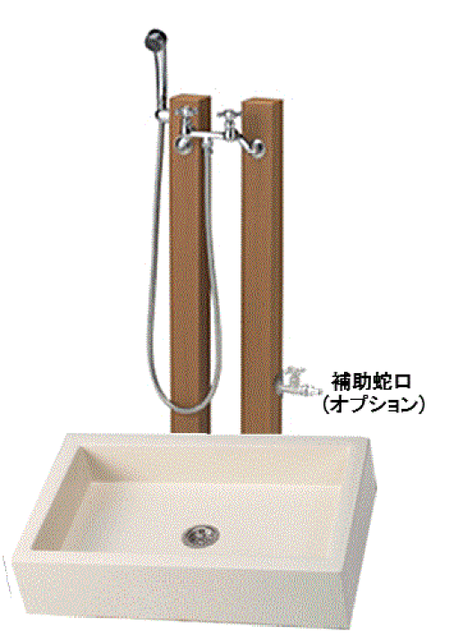 シャワー水栓柱セット[シャワープレイス レヴウッドタイプ] 楽天市場】立水栓ユニット/水栓柱+パンセットシャワープレイスレヴ
