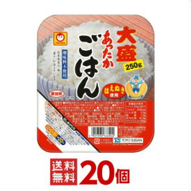 大盛 マルちゃん レトルトご飯 あったかごはん 大盛250g 20個（10個入×2ケース分） [ 東洋水産 送料無料 レトルト食品 白ごはん レンジごはん 非常食 保存食 まとめ買い 箱 ケース 仕送り ]