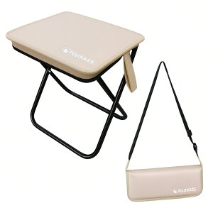 【感謝!10%OFFさらにポイント5倍】折りたたみ椅子 軽量 コンパクト 持ち運び FUJIKAZE 楽々チェア 便利 アウトドアチェア 320g ショルダーベルト付き 収納袋一体型 座面一体式 花火 花見 万博 デ