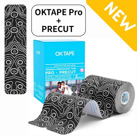 OKTAPE Pro キネシオテープ キネシオロジーテープ プレカット テーピング カット済みテーピング キネシオロジーテープ 伸縮 防水 キネシオテーピング 5cm × 24.5cm スポーツ 怪我予防 筋肉サポート ラテックスフリー 肌に優しい かぶれにくい