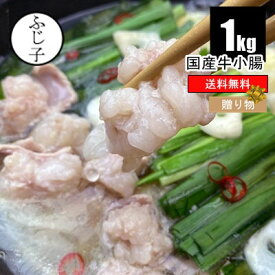 【SALE】国産牛小腸1kg【送料無料】 250gx4パック　もつ鍋 冷凍 小腸 小分け 真空 約10人前 焼肉 白モツ