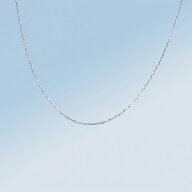【現品限り/在庫一掃セール】アズキ小豆チェーンネックレス K18WG Pt850 チェーン 18金 ネックレス 幅 約…