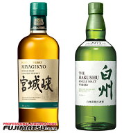 サントリー 白州 700ml + ニッカ 宮城峡 700ml （SUNTORY NIKKA ウイスキー2本セット）ハロウィン ギフト…