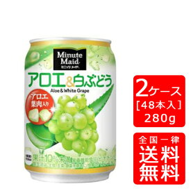 【送料無料】コカ・コーラ ミニッツメイドアロエ&白ぶどう 280g缶【24本×2ケース】※代引き不可・クール便不可※のし・ギフト包装不可※コカ・コーラ製品以外との同梱不可ご注文完了後のキャンセル不可