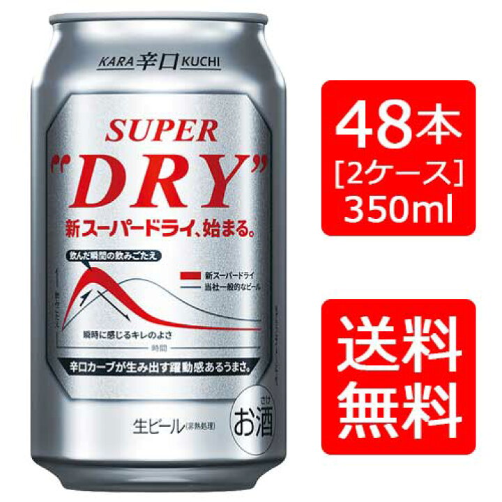 楽天市場】【送料無料】アサヒ スーパードライ 350ml×24本×2ケース  