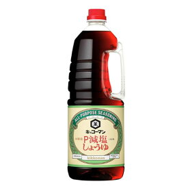 キッコーマン 減塩しょうゆ 1.8L 6本 【 醤油 調味料 ハンディペットボトル 濃い口 本醸造 】