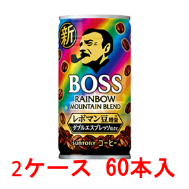 特売（2ケース） サントリー ボス レインボーマウンテンブレンド 185g缶 60本 【 SUNTORY BOSS コーヒー 】