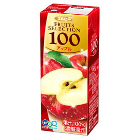 エルビー フルーツセレクション アップル100% 200ml 紙パック 12本セット 【FRUITS SELECTION ジュース 果汁 りんご 】