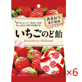 【送料無料（レターパックプラス）】Pine いちごのど飴 80g×6袋セット【パイン アメ キャンディー 苺】