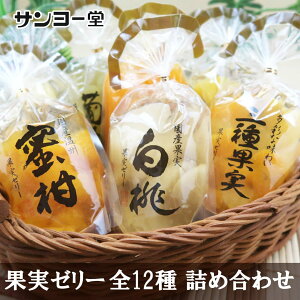 送料無料 サンヨー堂 厳選 果実ゼリー 詰め合わせ セット まるごと 新鮮果実 お盆 初盆 お供え フルーツゼリー 日持ちのするお供え サンヨー堂フルーツゼリー 内祝い 出産内祝い