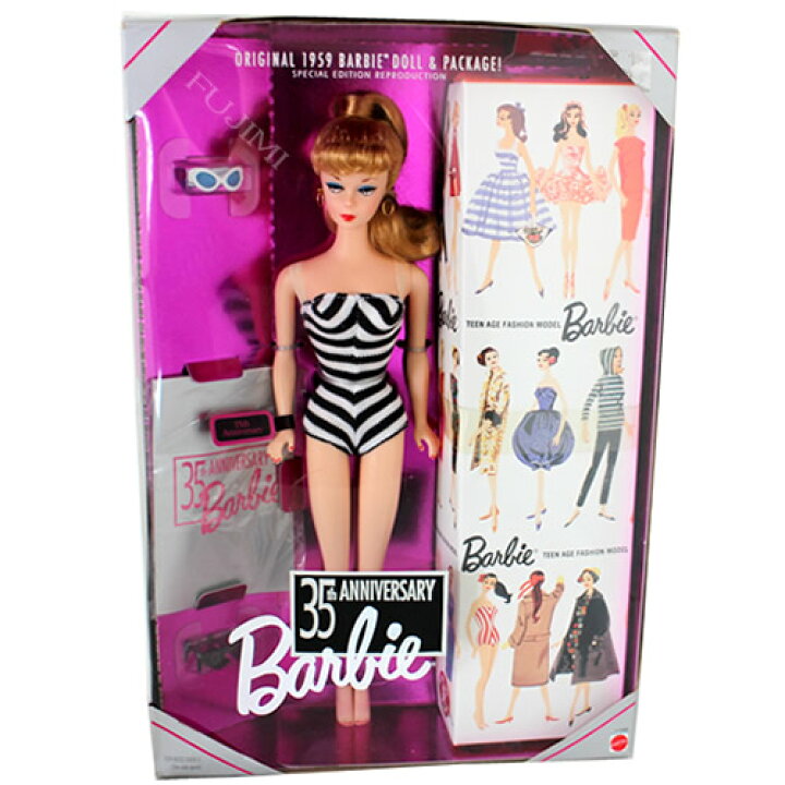 楽天市場】Barbie オリジナル 1959年 復刻バービー 35周年記念 