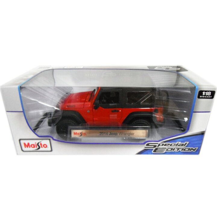 楽天市場】Maisto (マイスト) 2014 Jeep Wrangler 1/18 レッド ジープ 