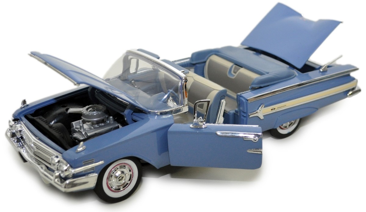 楽天市場】1960 CHEVROLET IMPALA CONVERTIBLE Blue 1/18 MotorMax