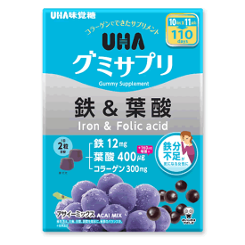 UHA味覚糖 グミサプリ 鉄＆葉酸 220粒 110日分 【 サプリ コストコ Costco 栄養補給 コラーゲン】