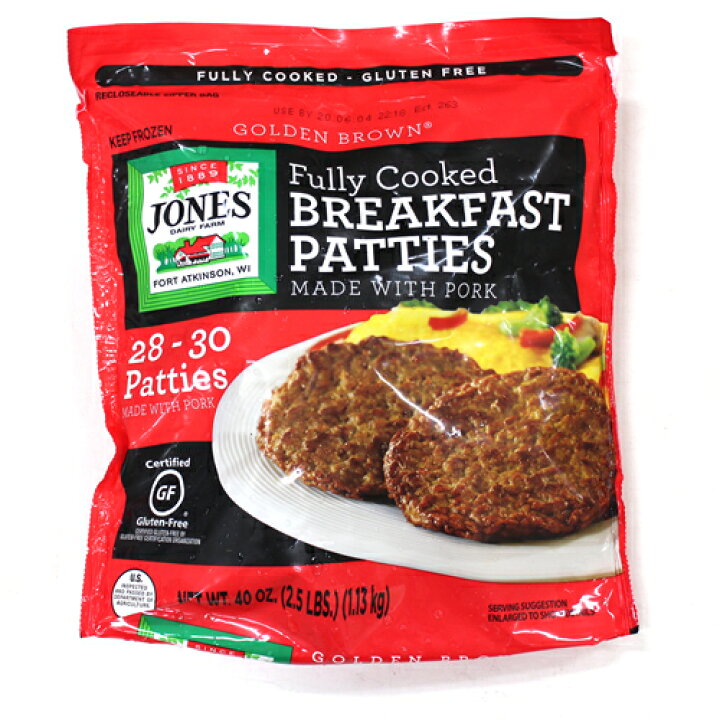 楽天市場 冷凍便 ジョーンズデイリーファーム ブレックファストポークパティ 1 13kg Jones 冷凍ハンバーグ 豚肉 コストコ Costco 通販 ホールセール ｃ ｃフジミ
