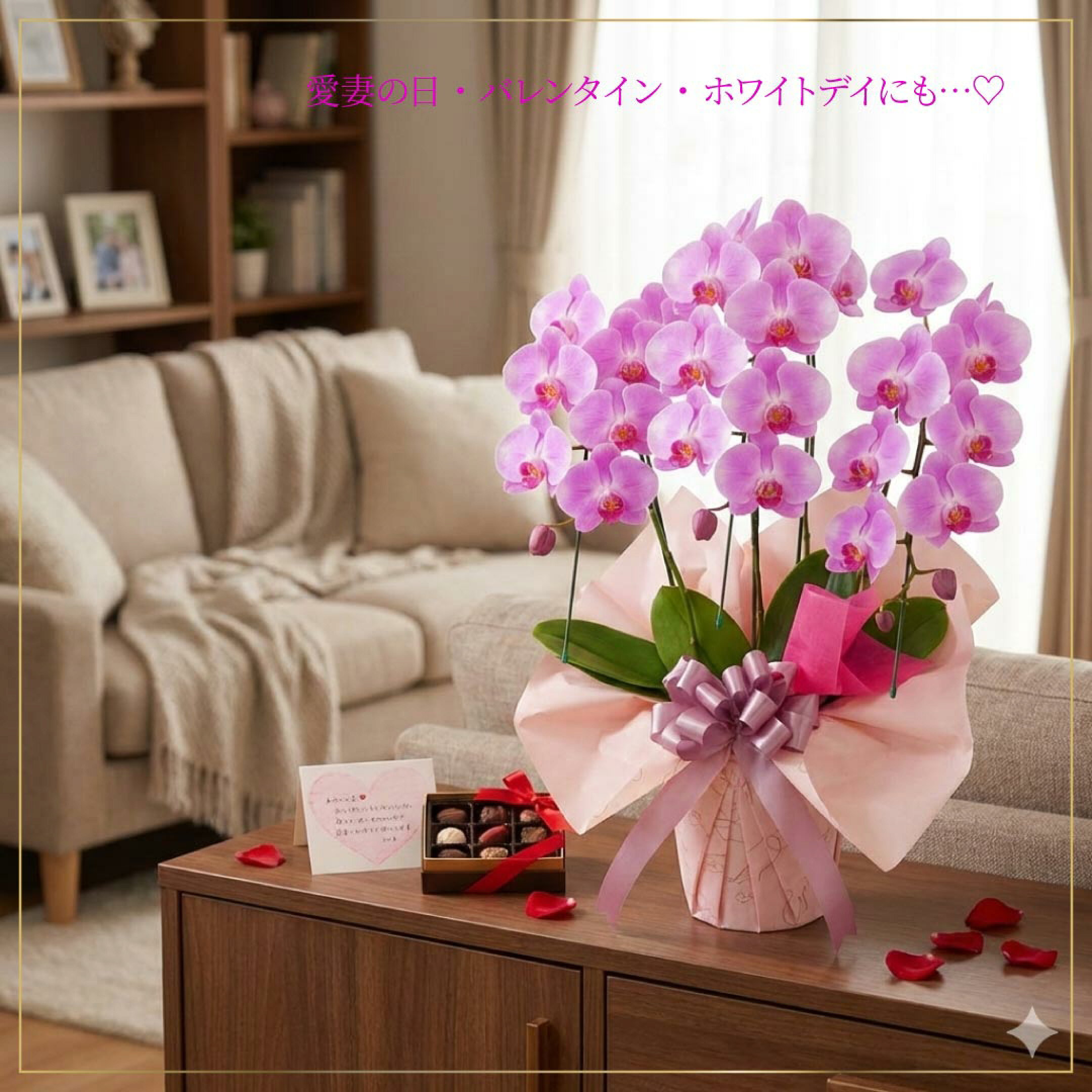 ラッピングの選択肢から今月のおすすめ《2月》をお選びください。