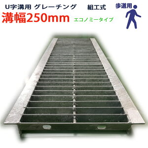 U字溝用 グレーチング 溝蓋 普通目 プレーンタイプ 日本製 溝幅 250用(250mm) 歩道用 型番KUN193F25 u字溝 溝ふた 側溝 溝 蓋 フタ ふた 穴 カバー250 溝の蓋 滑り止め 側溝の蓋 駐車場 工事 屋外