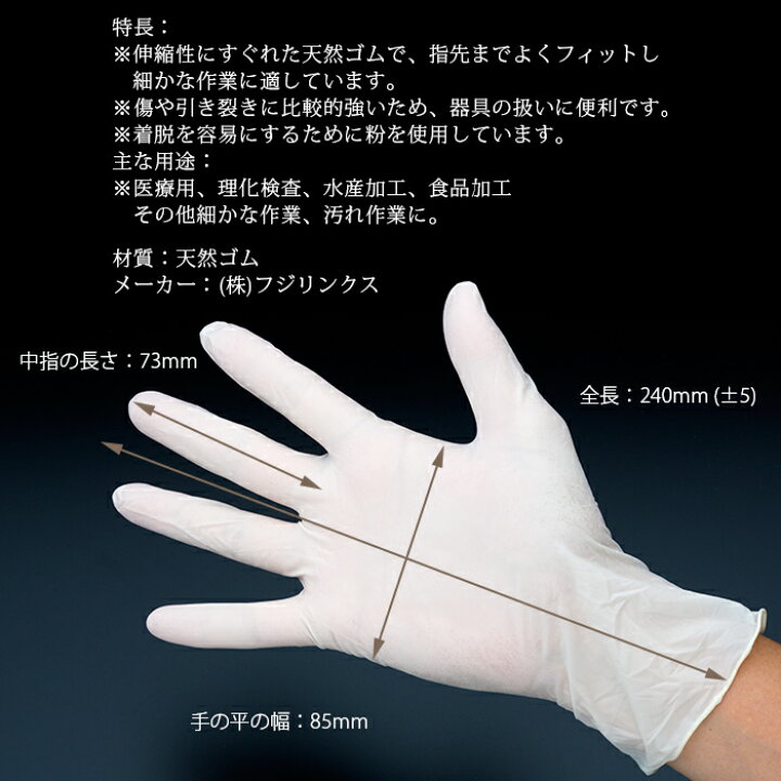 楽天市場】使い捨てゴム手袋 サニリンク ソフトラテックスグローブ 粉 
