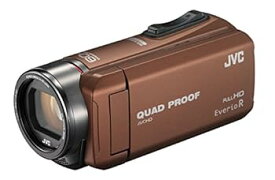 【中古】JVC ビデオカメラ Everio R 防水5m 防塵仕様 耐低温 耐衝撃 内蔵メモリー32GB ライトブラウン GZ-R400-T