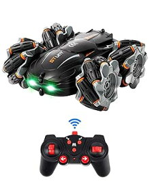 【中古】PGboys ラジコンカー こども向け スタントカー RCカー リモコンカー 分解せずに充電可能 360度回転 メカナムホイールのデザイン 両面走行 四輪駆