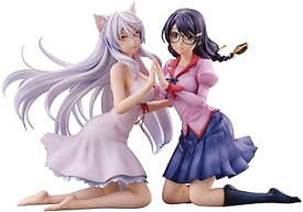 【中古】『猫物語』羽川翼2体セット ノンスケール PVC&ABS製 塗装済み 完成品フィギュア