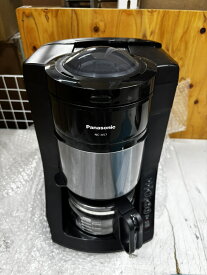 〈中古〉パナソニック コーヒーメーカー 全自動 ミル付き 沸騰浄水機能 デカフェ豆コース搭載 670ml ブラック NC-A57-K