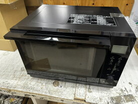 〈中古〉パナソニック オーブンレンジ 26L フラットテーブル スイングサーチ赤外線センサー ブラック NE-MS4A-K（ジャンク品）
