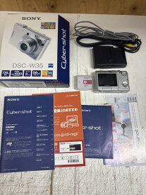〈中古〉SONY デジタルカメラ Cyber-Shot(サイバーショット) シルバー DSC-W35