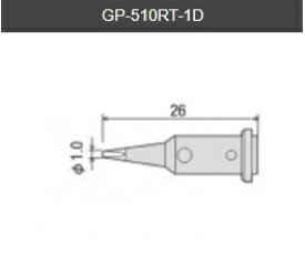 【太洋電機産業】 goot グット 替こて先 1D型品番:GP-510RT-1D