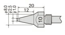 【太洋電機産業】 goot グット 替ノズル φ1.0品番:TP-100/200N-10