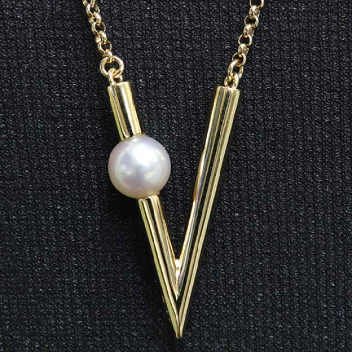 楽天市場】（新品仕上げ済）ミキモト MIKIMOTO Vコード パール 