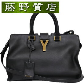 サンローラン SAINT LAURENT YSL ベイビー カバス パリ バッグ ショルダー レザー 黒 キーリング 2way 斜め掛け 8244