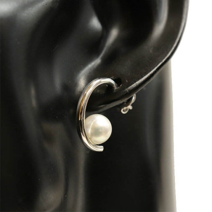 楽天市場】（新品仕上げ済）ミキモト MIKIMOTO パール フープ ピアス  