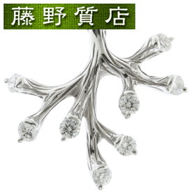 【美品】ティファニー TIFFANY ダイヤ ネックレス K18 WG ホワイトゴールド × ダイヤ 8石 ペンダント 8906
