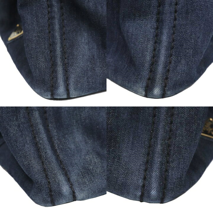 楽天市場】プラダ PRADA カナパ 2way バッグ 1BG642 青 デニム  