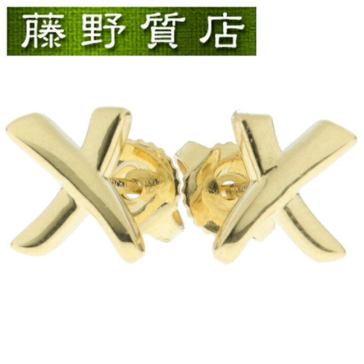 楽天市場】（新品仕上げ済）ティファニー TIFFANY キス ピアス K18 YG  