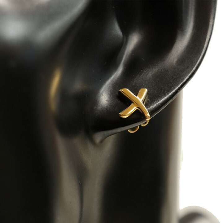 楽天市場】（新品仕上げ済）ティファニー TIFFANY キス ピアス K18 YG 