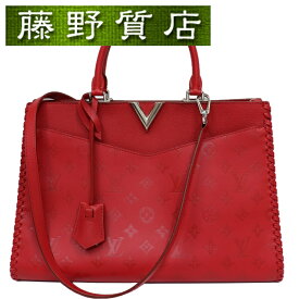 ルイヴィトン LOUIS VUITTON ヴェリージップ トート バッグ モノグラムレザー ルビー M54146 2way ショルダー 8197