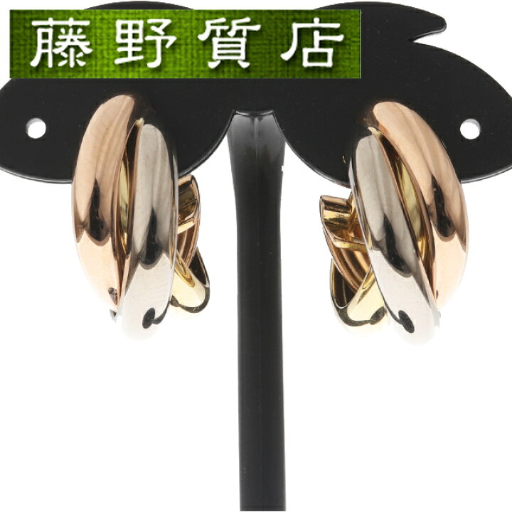 楽天市場】(美品)カルティエ CARTIER トリニティ ピアス 3連 3カラー  