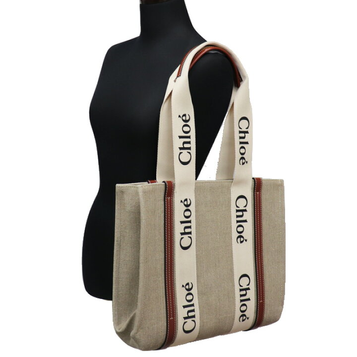 楽天市場】（美品）クロエ CHLOE ウッディ ミディアム トート バッグ 