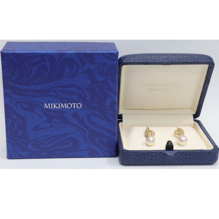 楽天市場】（新品仕上げ済）ミキモト MIKIMOTO パール ダイヤ ピアス 