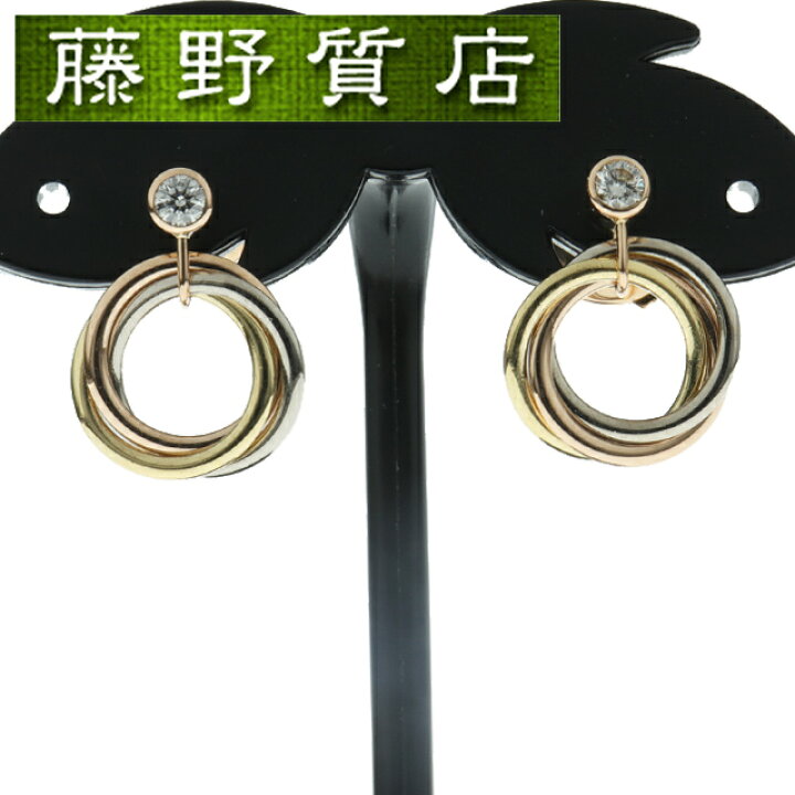 楽天市場】カルティエ CARTIER トリニティダイヤ ピアス 3連 3カラー  