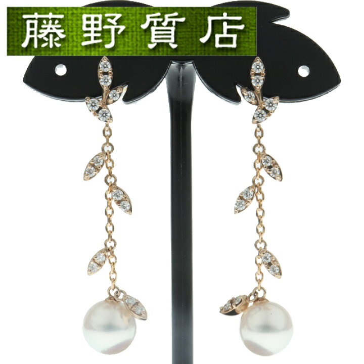 楽天市場】タサキ TASAKI 田崎 クーゲル パール ダイヤ ピアス K18 PG 