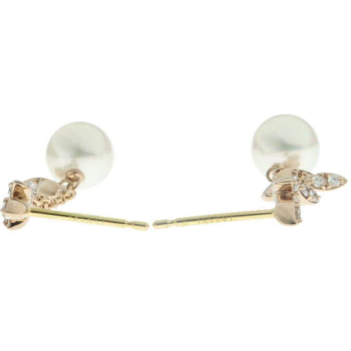 楽天市場】タサキ TASAKI 田崎 クーゲル パール ダイヤ ピアス K18 PG 