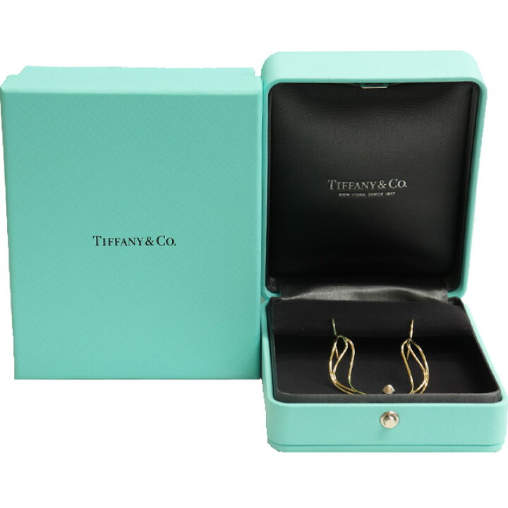 楽天市場】ティファニー TIFFANY ウェーブ ピアス K18 YG イエロー  
