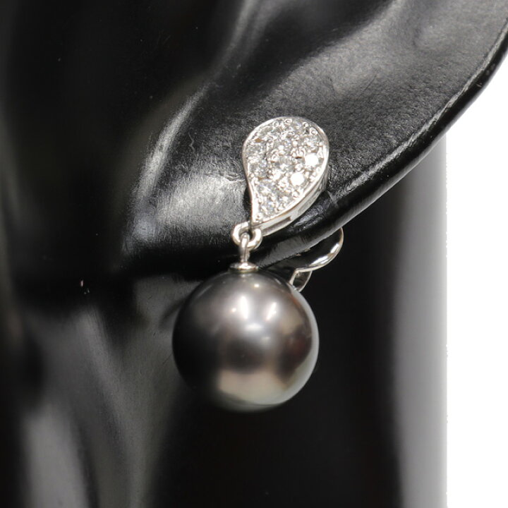 楽天市場】（新品仕上げ済）ミキモト MIKIMOTO ブラック パール ダイヤ 