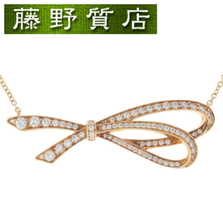 楽天市場】【美品】ティファニー TIFFANY ボウ ネックレス ラージ  